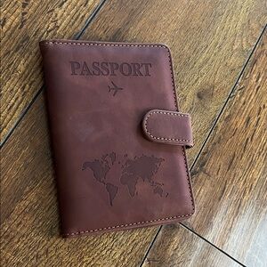 Brown Leather Passport Holder